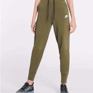 Nike Tech Fleece Joggers CW4292-222 Sweat Pants Womens XS Olive Green Active